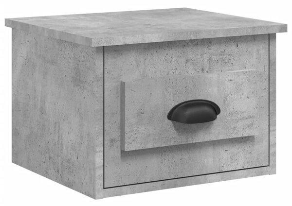 Betonszürke falra szerelhető éjjeliszekrény 41,5x36x28 cm