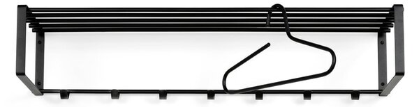 Fekete fém fali fogas polccal 100 cm Rex – Spinder Design