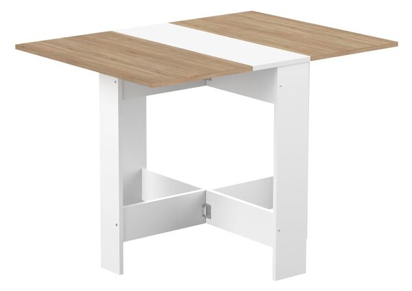 Bővíthető étkezőasztal tölgyfa dekoros asztallappal 76x28 cm Papillon – TemaHome