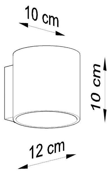 Fehér fali lámpa ø 10 cm Gino – Sollux