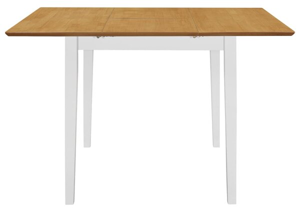 Fehér kihúzható MDF étkezőasztal (80-120)x80x74 cm