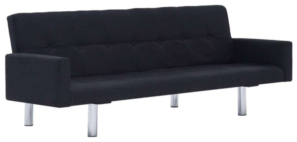 VidaXL 282223 Sofa Bed with Armrest Black Polyester