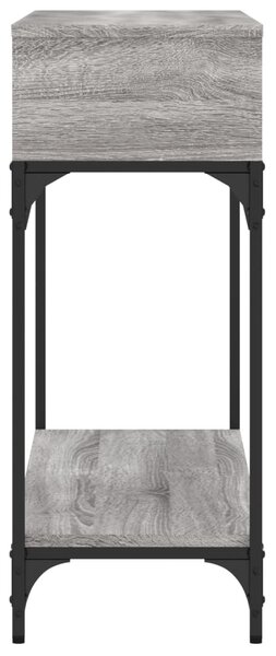 Szürke sonoma színű szerelt fa konzolasztal 100 x 30,5 x 75 cm