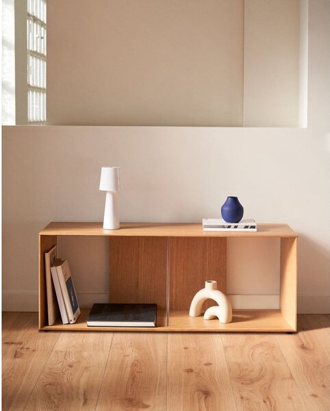 Natúr színű moduláris polcrendszer tölgyfa dekorral 101x38 cm Litto – Kave Home