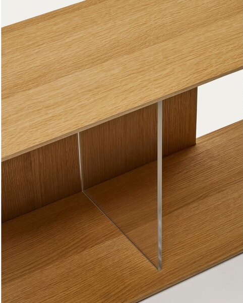 Natúr színű moduláris polcrendszer tölgyfa dekorral 101x38 cm Litto – Kave Home