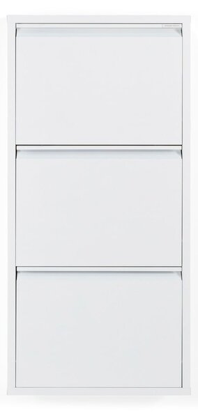 Fehér fém billenő ajtós cipőtartó 50x103x15 cm Billy – Spinder Design