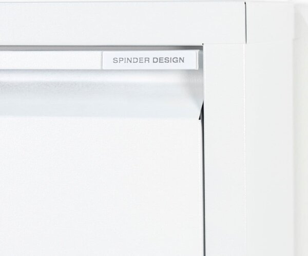Fehér fém billenő ajtós cipőtartó 50x103x15 cm Billy – Spinder Design