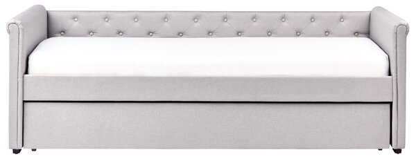 Kihúzható heverő LIBOURNE 90 x 200 cm Világosszürke