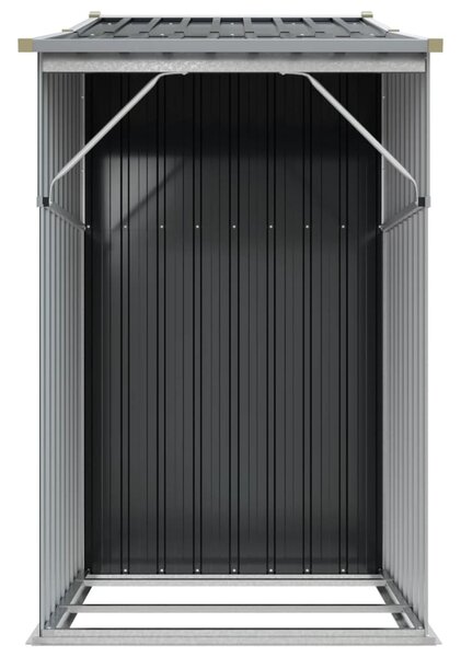 Antracitszürke horganyzott acél kerti fészer 277x93x179 cm
