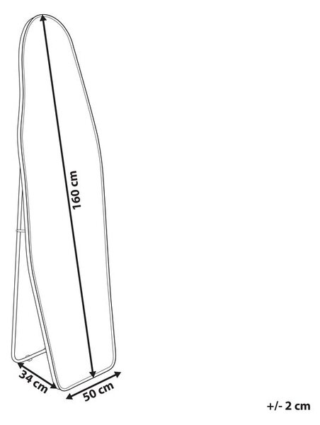 Állótükör LARCHE 160 cm Fém Arany