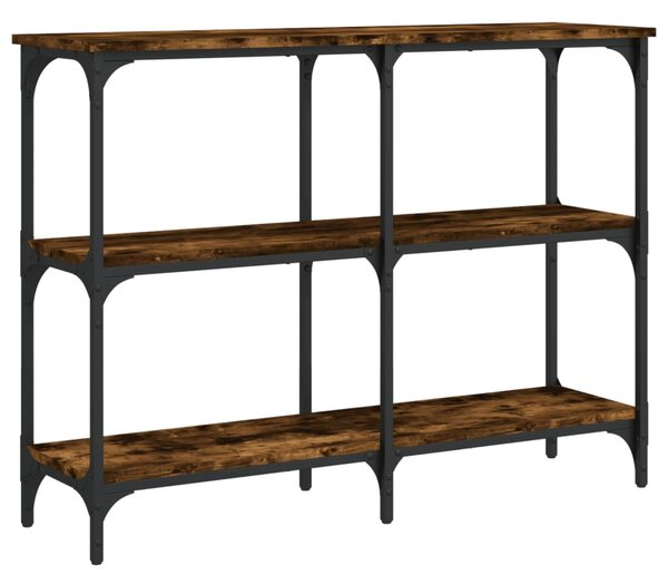 Füstös tölgy színű szerelt fa tálalóasztal 100 x 29 x 75 cm