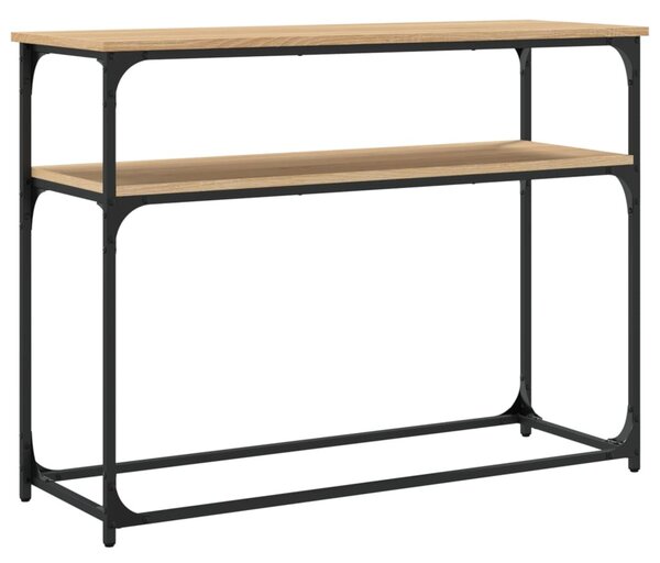 Sonoma tölgy színű szerelt fa dohányzóasztal 100x35,5x75 cm