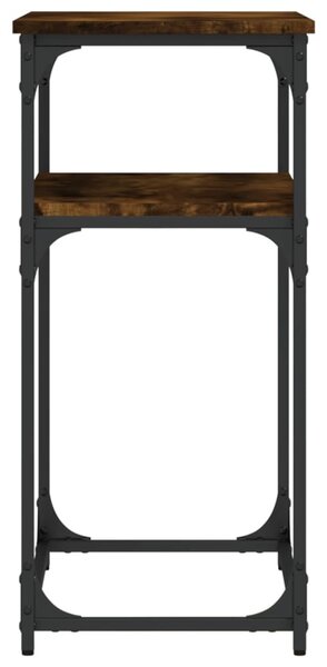 Füstös tölgy színű szerelt fa tálalóasztal 75x35,5x75 cm