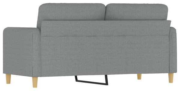 Kétszemélyes világosszürke szövetkanapé 140 cm