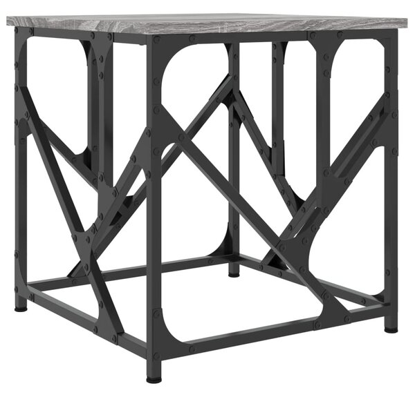 Szürke sonoma színű szerelt fa dohányzóasztal 45 x 45 x 47,5 cm