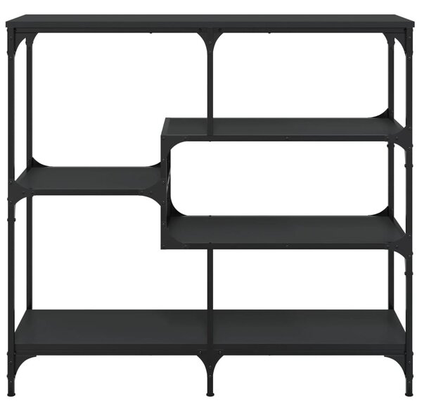 Fekete szerelt fa tálalóasztal 103x32x95 cm