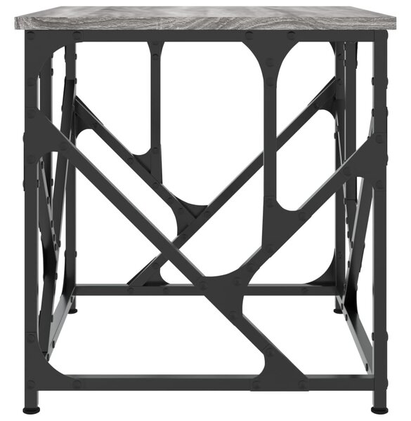 Szürke sonoma színű szerelt fa dohányzóasztal 45 x 45 x 47,5 cm