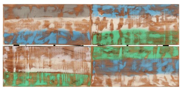 Tömör újrahasznosított fa és vas bárasztal 150 x 70 x 107 cm