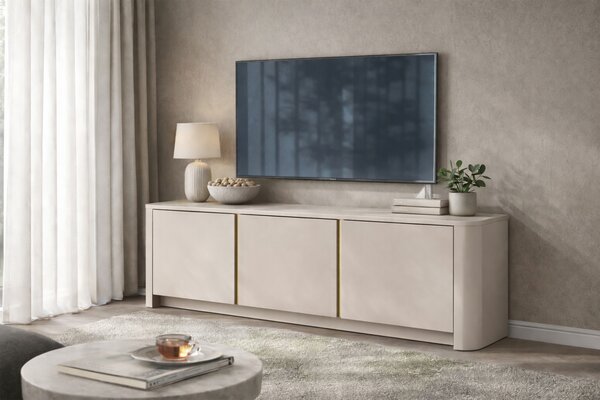 Sorrenti TV szekrény 168 cm – kasmír / arany