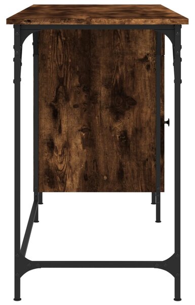 Füstös tölgy színű szerelt fa számítógépasztal 131 x 48 x 75 cm