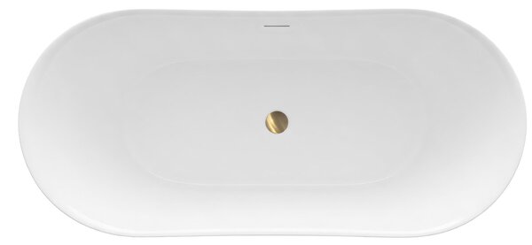 Rea Lusso Slim, szabadon álló kád 170×74 cm, fehér, REA-W0504