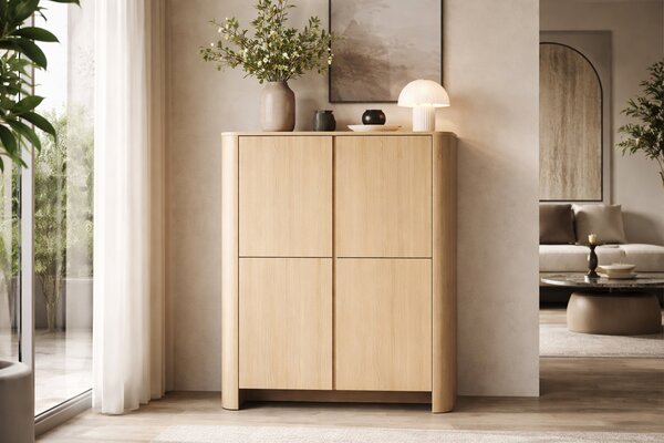Sorrenti magas komód 103 cm – vicenza tölgy