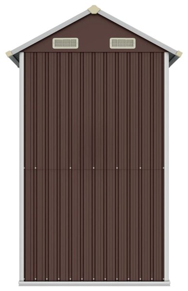 Barna horganyzott acél kerti fészer 192x152,5x237 cm