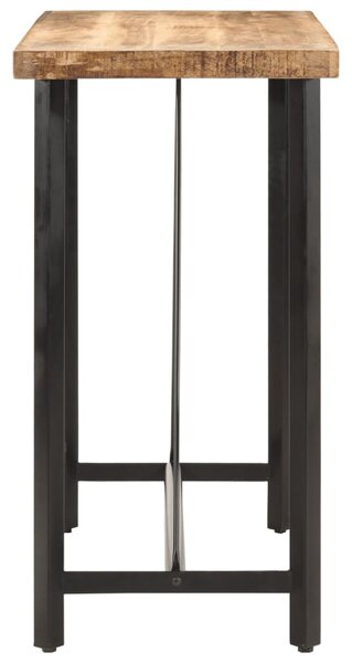 Tömör mangófa és vas bárasztal 110 x 55 x 107 cm