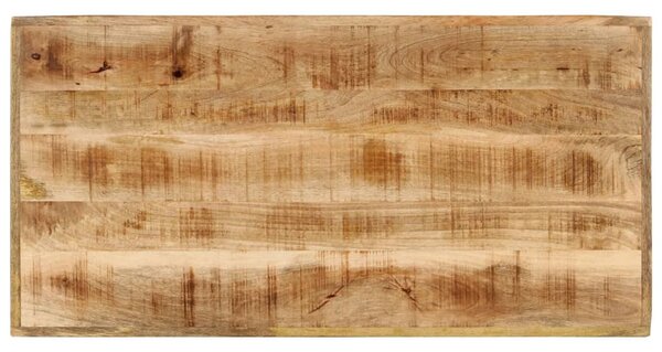Tömör mangófa és vas bárasztal 110 x 55 x 107 cm