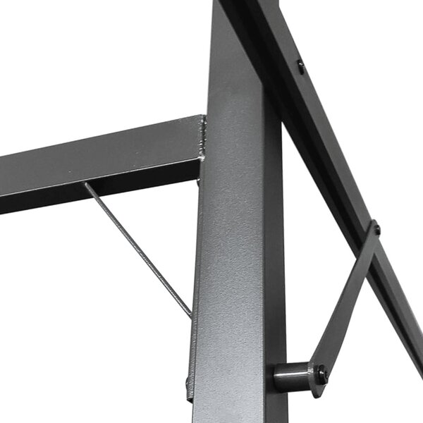 Tópszínű pergola behúzható tetővel 589 x 292 x 230 cm