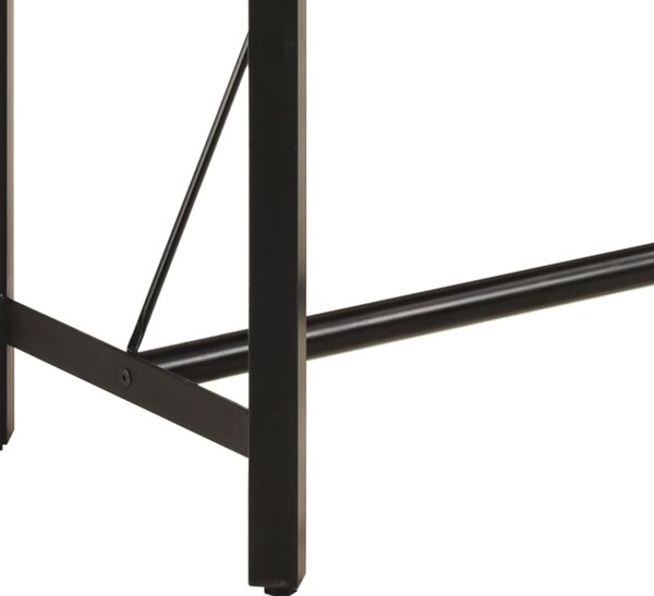 Tömör mangófa és vas bárasztal 180 x 70 x 107 cm