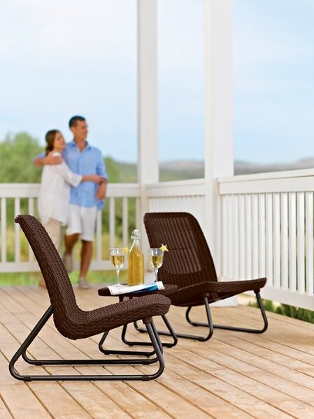 Keter Rio Patio kerti bútor szett whiskey barna