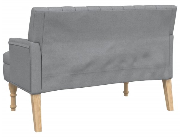 Világosszürke szövetpad párnákkal 113x64,5x75,5 cm