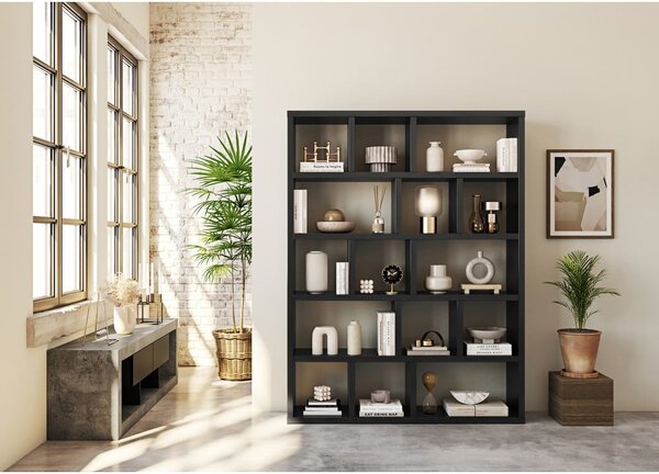 Fekete-szürke TV-állvány beton dekorral 175x52 cm Nara – TemaHome