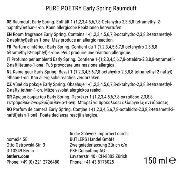 PURE POETRY szobaillatosító EARLY SPRING 150ml
