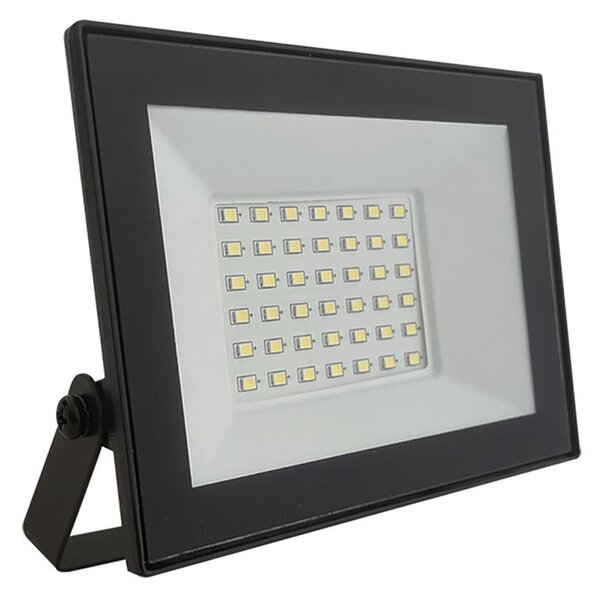 V-TAC FN-széria LED reflektor 30W hideg fehér, fekete házzal - SKU 23994