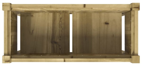 Impregnált fenyőfa kerti virágláda lábakkal 70 x 31 x 70 cm
