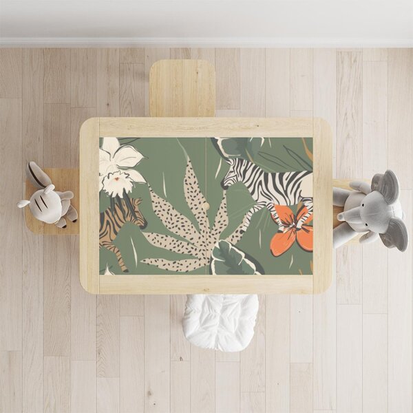 IKEA FLISAT asztal bútormatrica - Trópusi zebrák