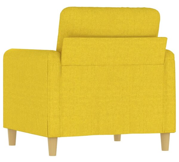 Világossárga szövet kanapéfotel 60 cm