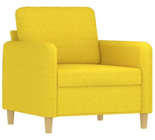 Világossárga szövet kanapéfotel 60 cm