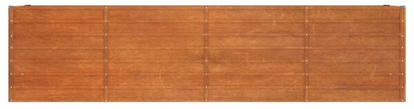Rozsda színű corten acél kerti magaságyás 320 x 40 x 77 cm