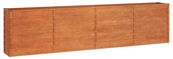 Rozsda színű corten acél kerti magaságyás 320 x 40 x 77 cm