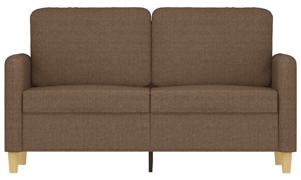 Kétszemélyes barna szövetkanapé 120 cm