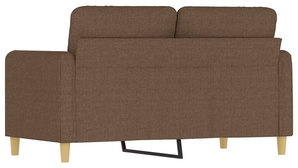 Kétszemélyes barna szövetkanapé 120 cm