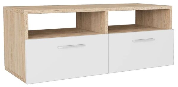 VidaXL TV Szekrény - Tölgyfa/Fehér - 95x35x36 cm