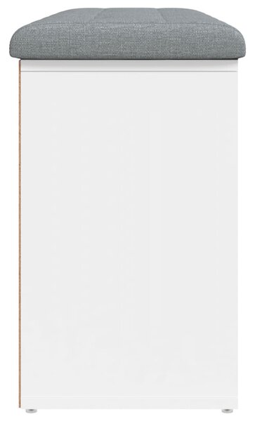 Fehér cipőpad 102 x 32 x 50 cm rétegelt fából
