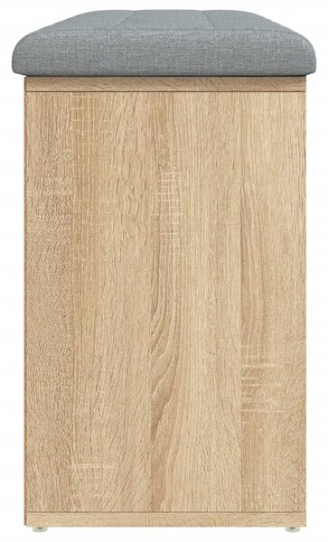 Sonoma tölgy színű szerelt fa cipőtároló pad 102 x 32 x 50 cm