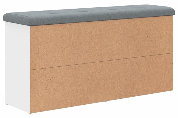 Fehér cipőpad 102 x 32 x 50 cm rétegelt fából