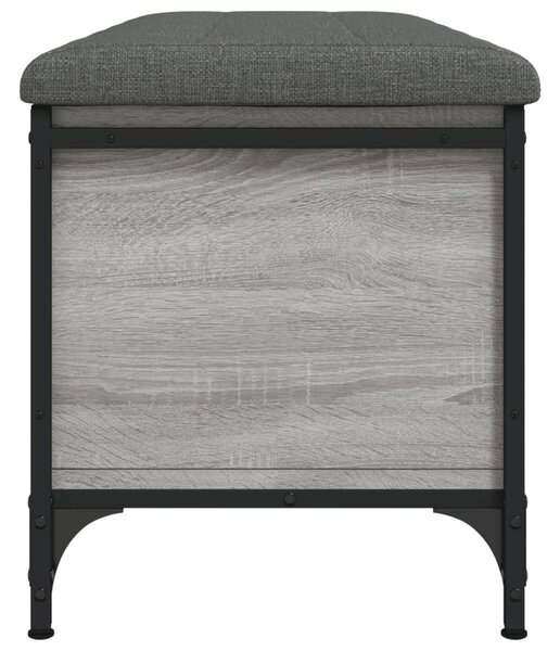 Szürke sonoma színű szerelt fa tárolópad 102 x 42 x 45 cm