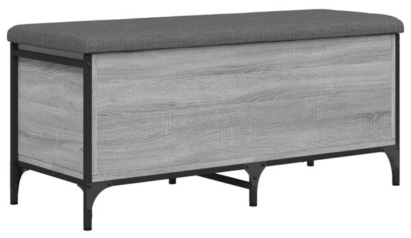 Szürke sonoma színű szerelt fa tárolópad 102 x 42 x 45 cm